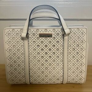 Kate Spade White Perforated Satchel